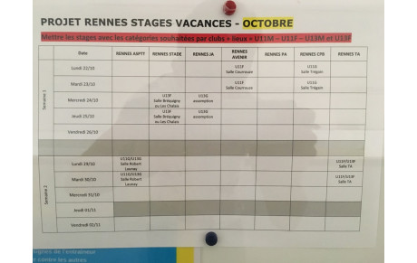 STAGES VACANCES SCOLAIRES